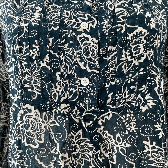 ISABEL MARANT ETOILE Blouse Black Beige Floral FR 38 Small S EUC - Picture 3 of 10